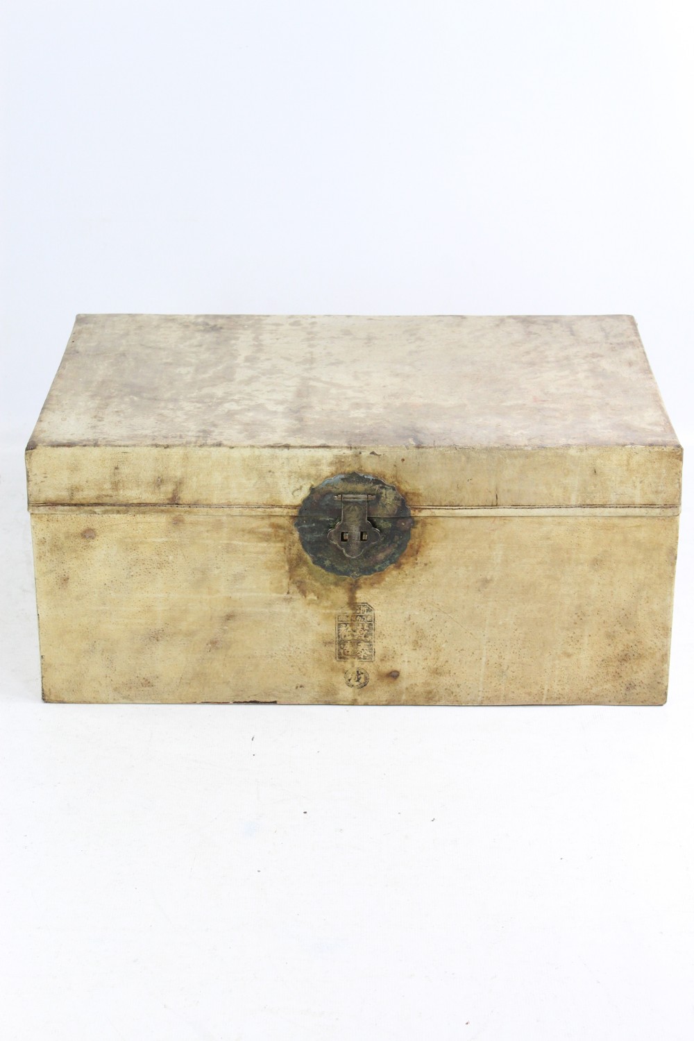 Antique Chinese Parchment Trunk