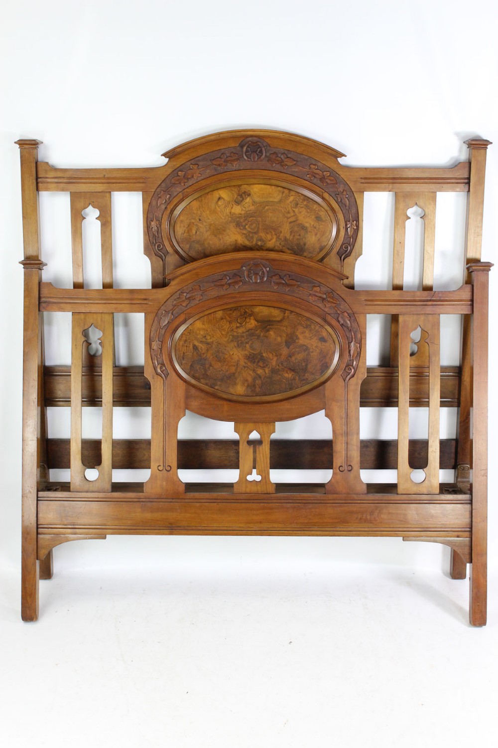 Victorian Walnut Arts & Crafts Double Bed