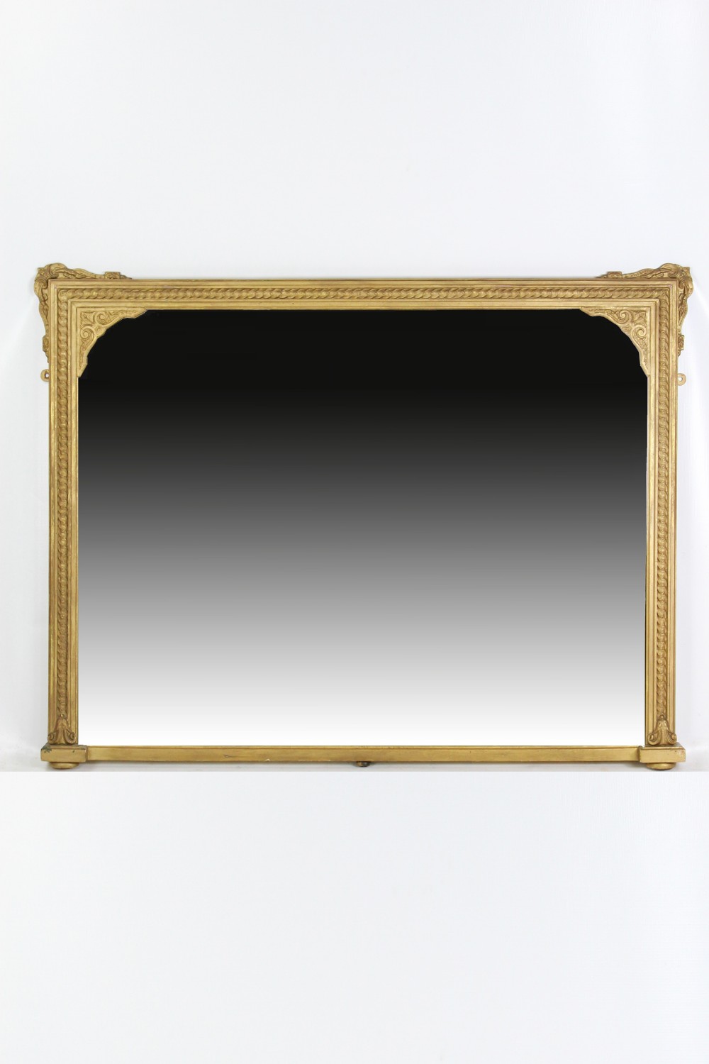 Antique Victorian Overmantle Mirror 19th Century Overmantel