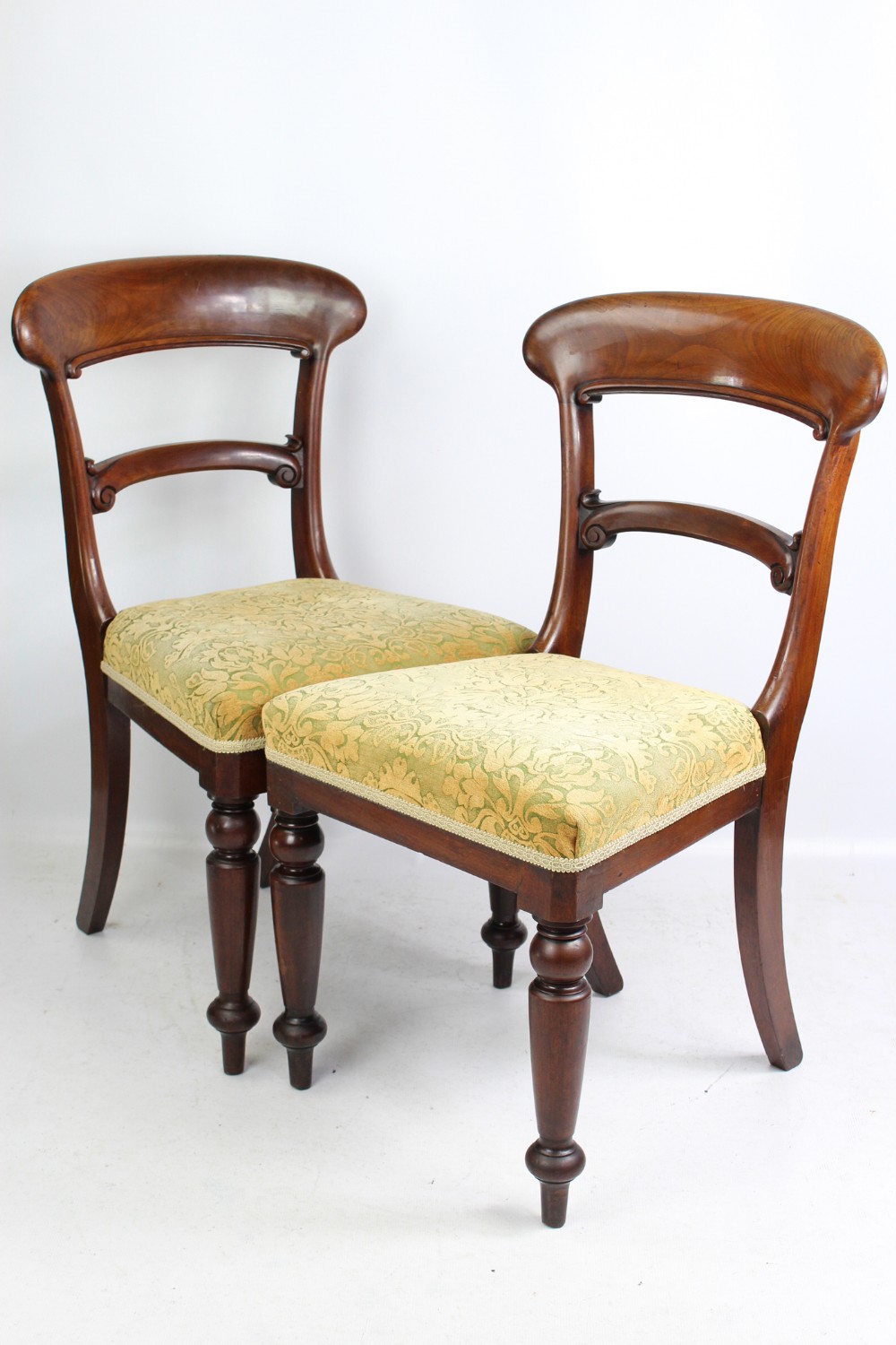 Pair Antique Victorian Mahogany Chairs