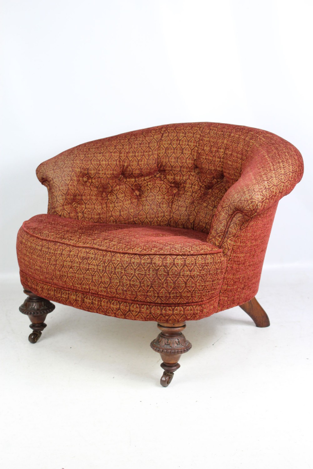 Antique Victorian Rosewood Tub Chair