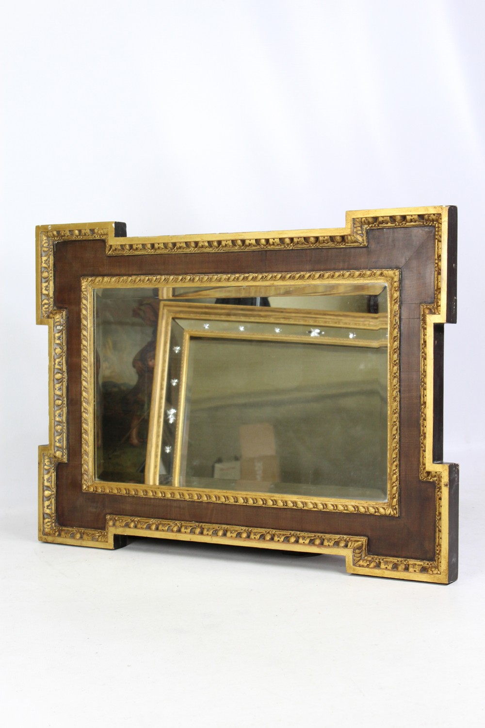 Edwardian Mahogany & Gilt Mirror 