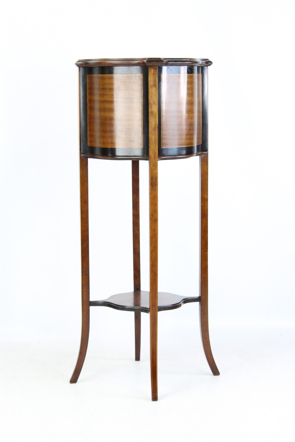 Edwardian Mahogany & Inlaid Jardinière / Plant Stand