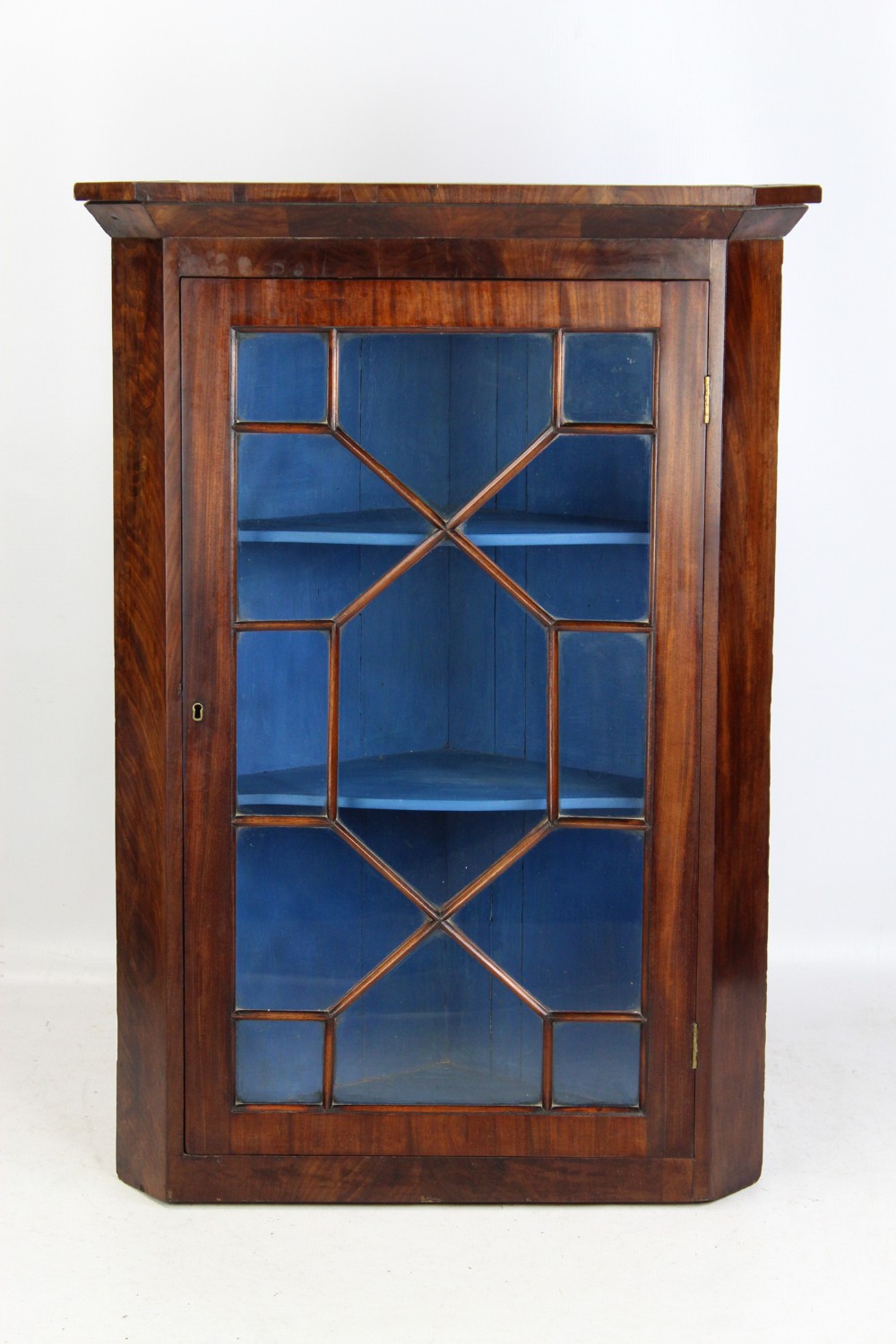 Astragal Glazed Mahogany Corner Cabinet