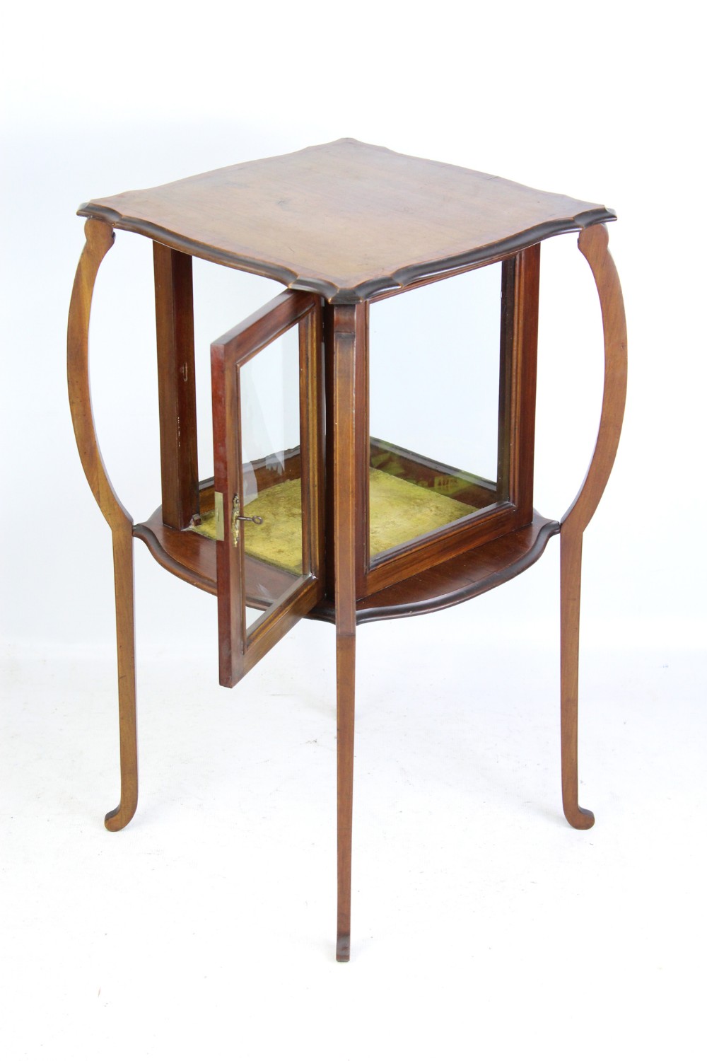 Edwardian Arts & Crafts Mahogany Bijouterie Display Cabinet