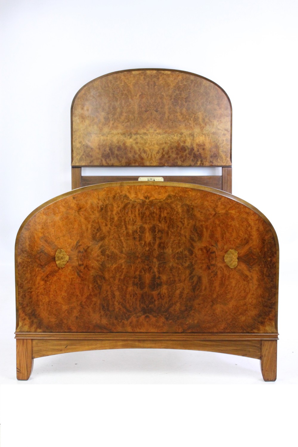 Art Deco Burr Walnut Single Bed