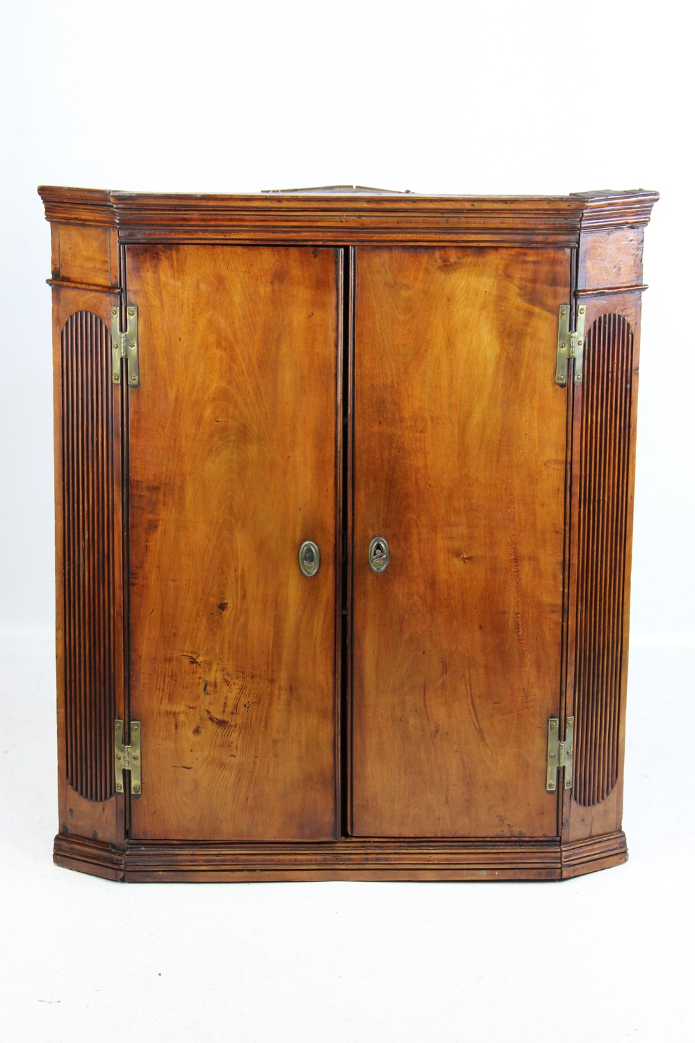 Georgian Fruitwood Corner Cupboard