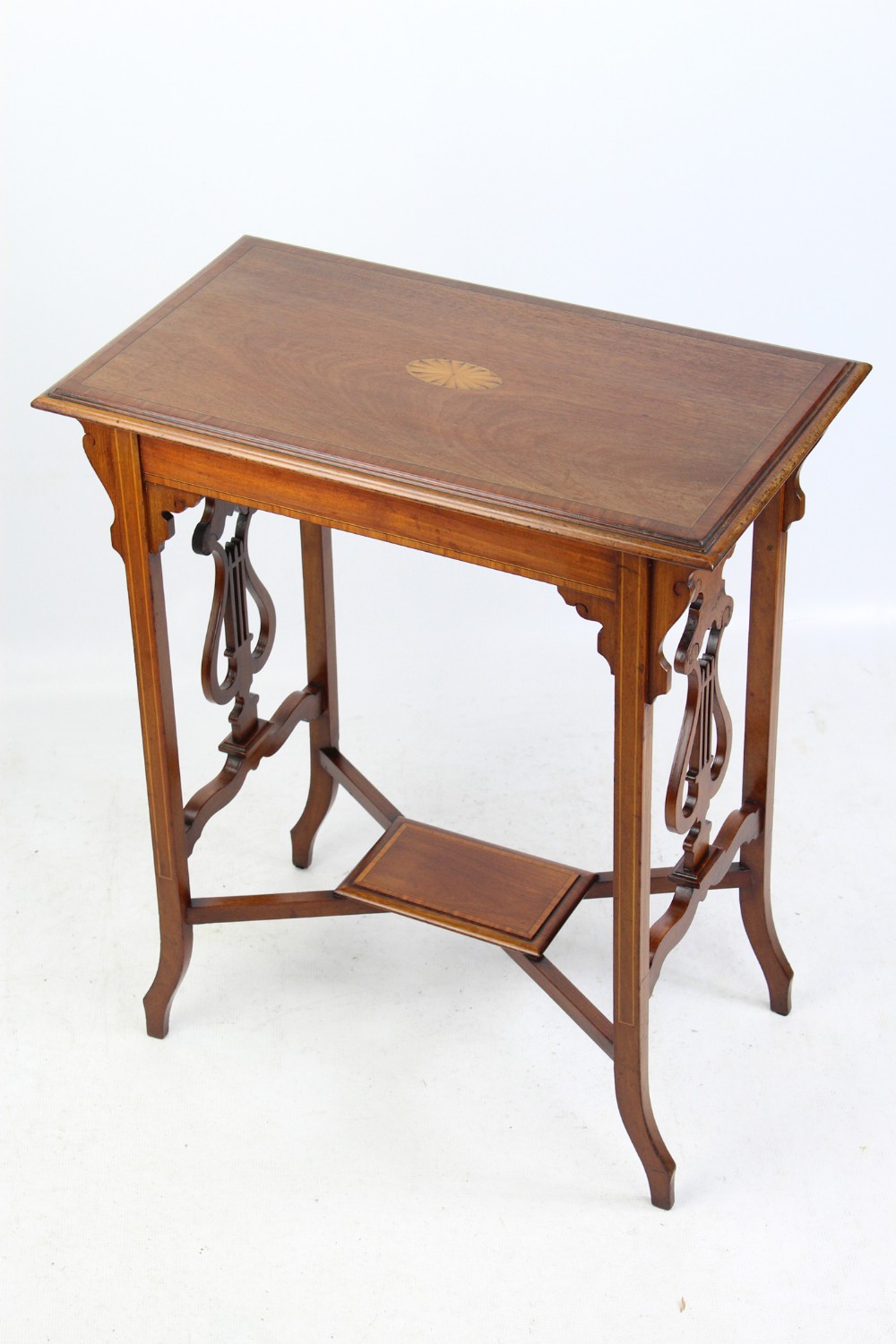 Small Edwardian Inlaid Mahogany Side Table