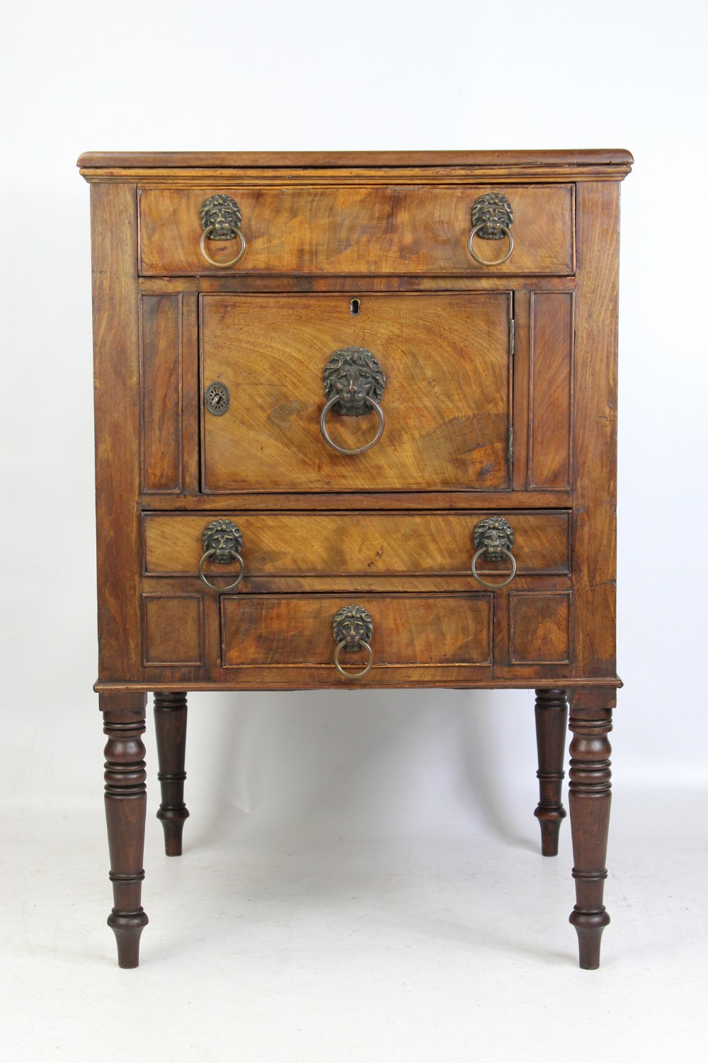 Georgian Mahogany Cabinet with Lion Mask Handles