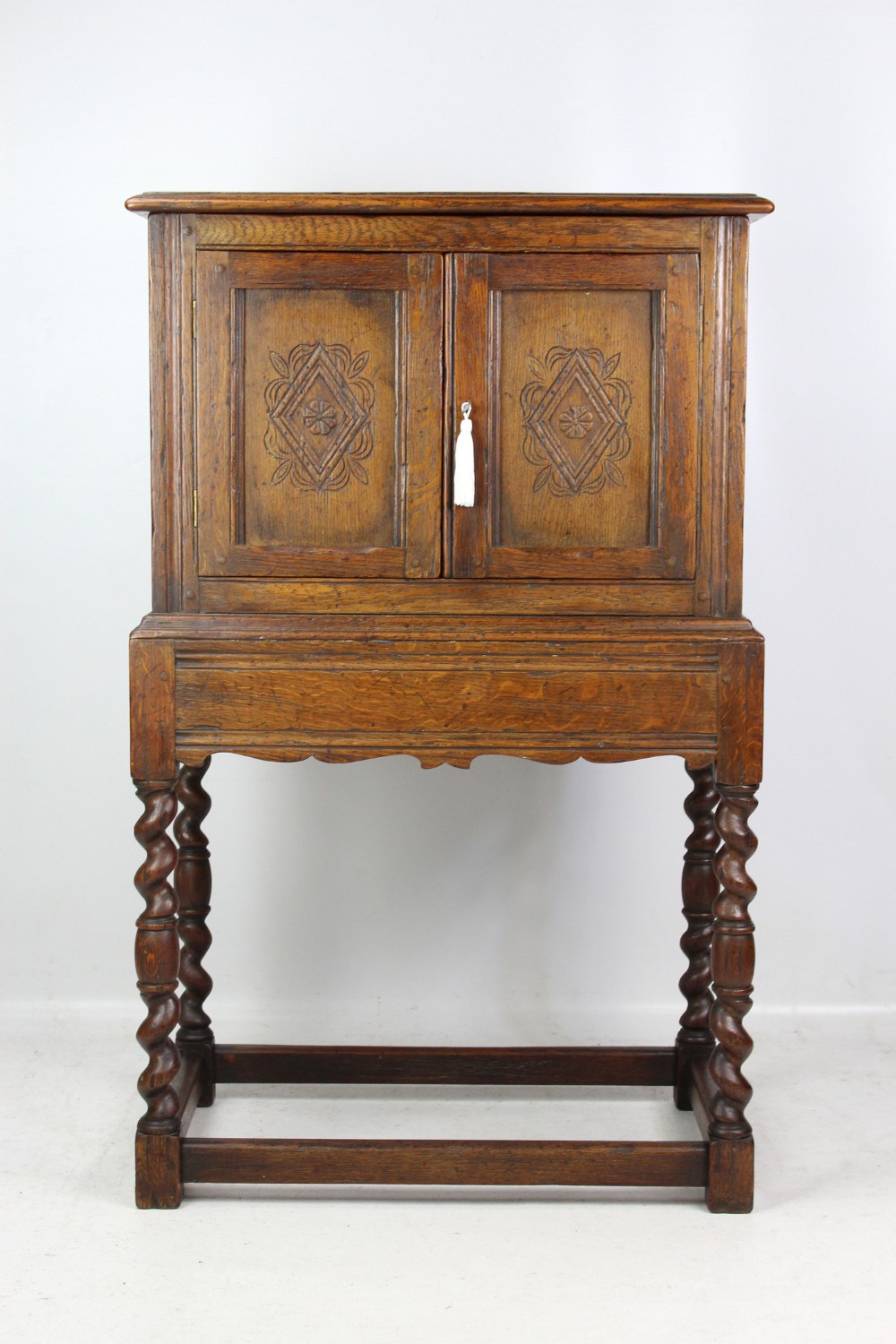 Edwardian Oak Cabinet in 17th Century Style