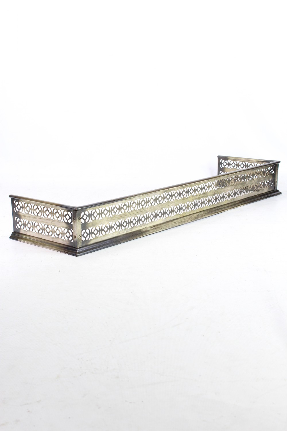 Edwardian Pierced Steel Fire Fender 4Ft Wide