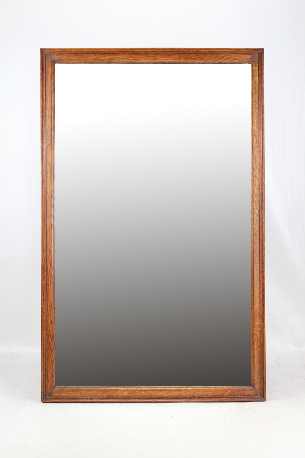 Large Edwardian Oak Shop Mirror