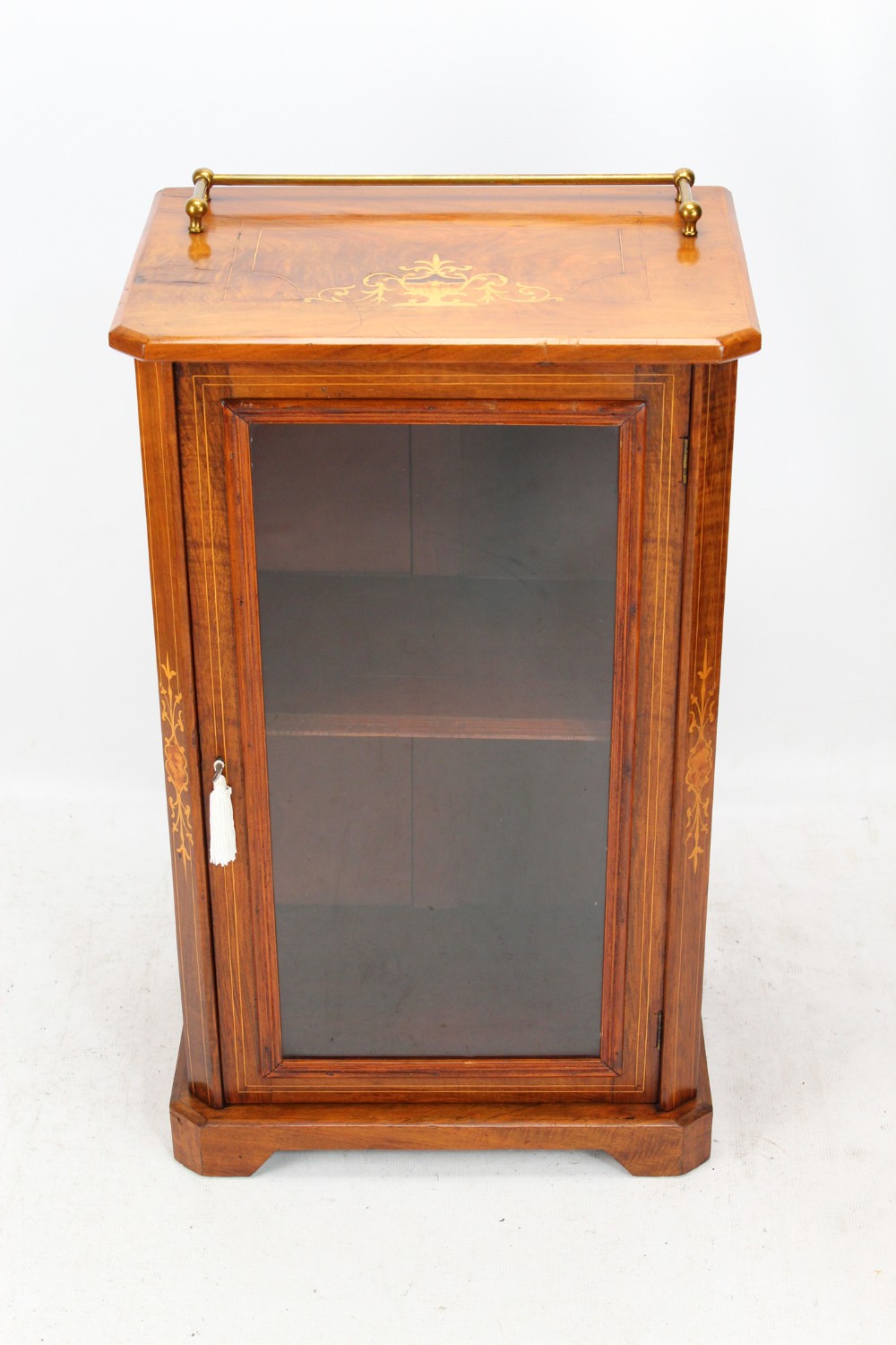 Small Victorian Walnut Pier Cabinet Bookcase