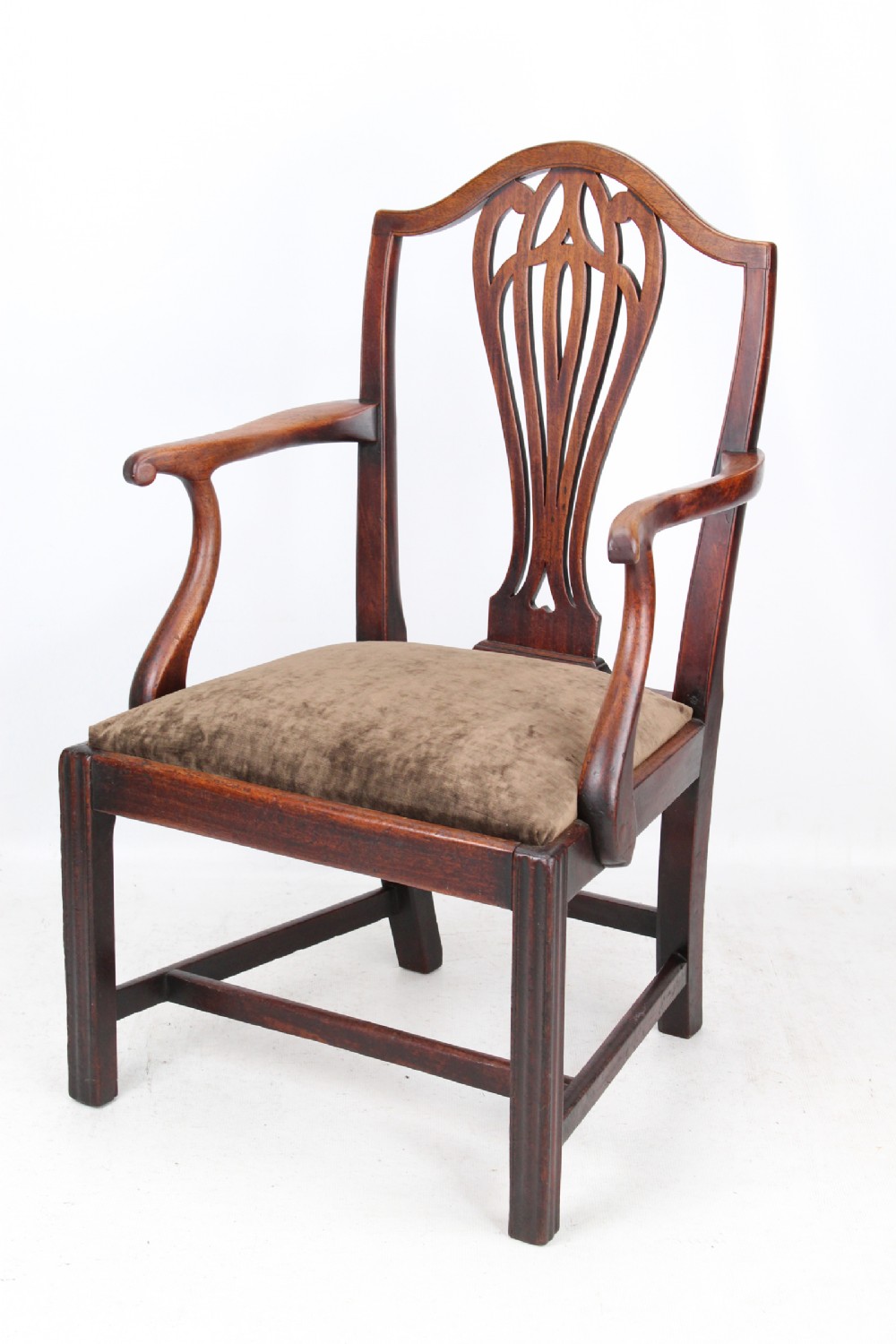 Georgian Mahogany Desk Chair Armchair