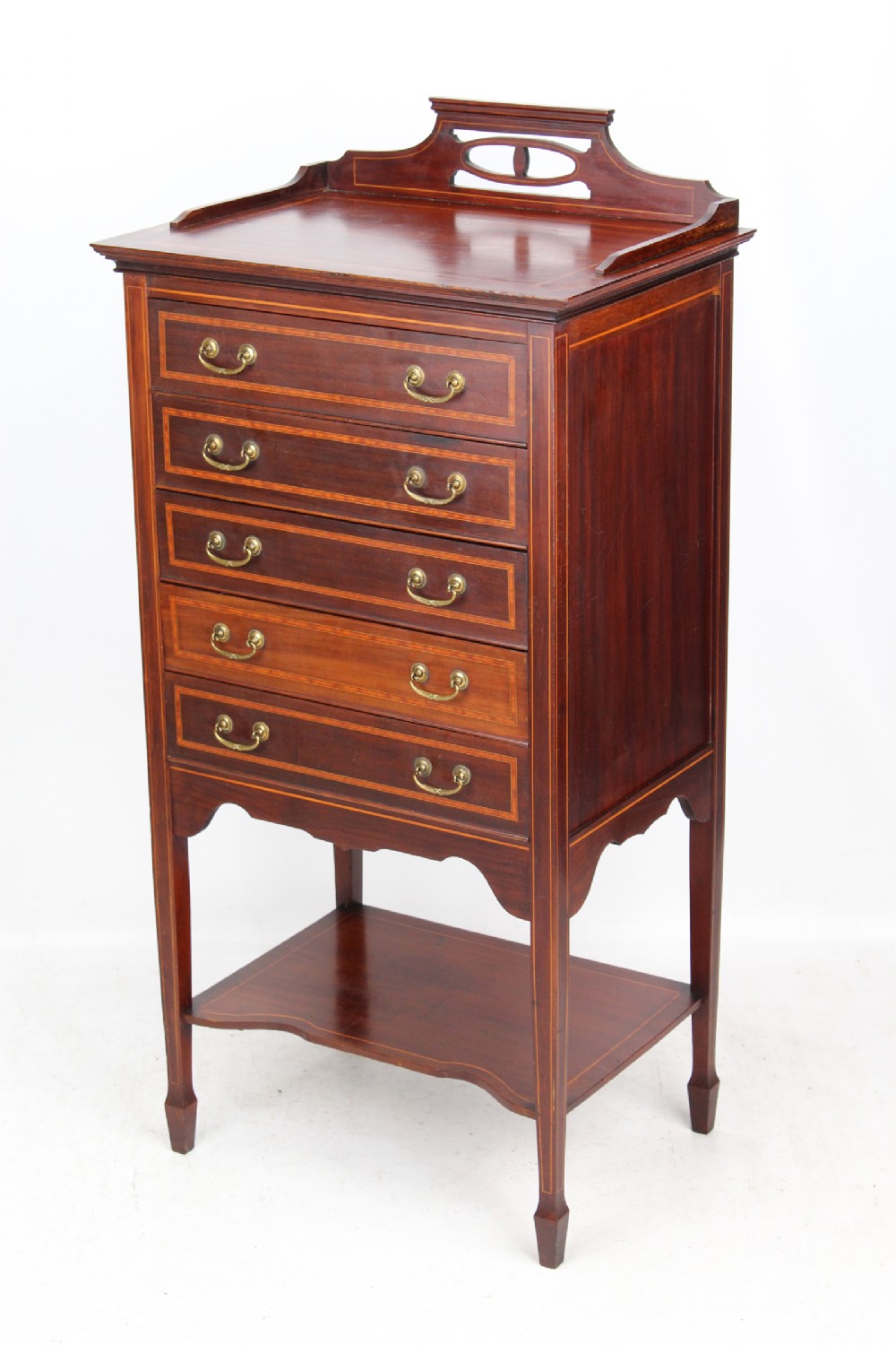 Edwardian Mahogany & Inlaid Music Cabinet