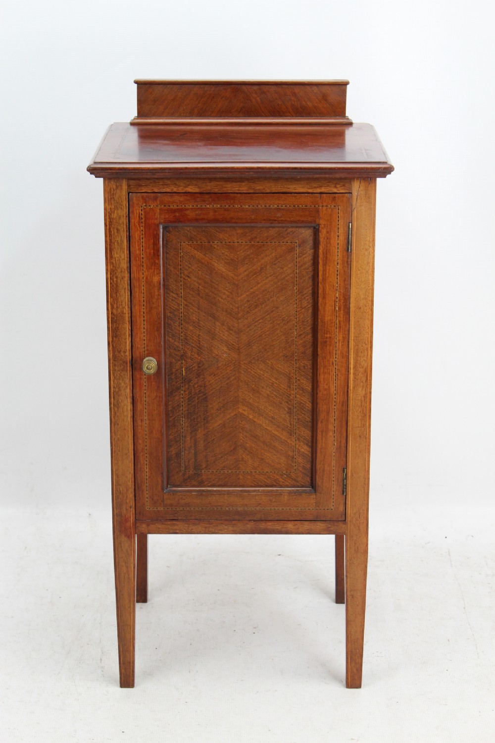 Edwardian Mahogany & Inlaid Bedside Cabinet