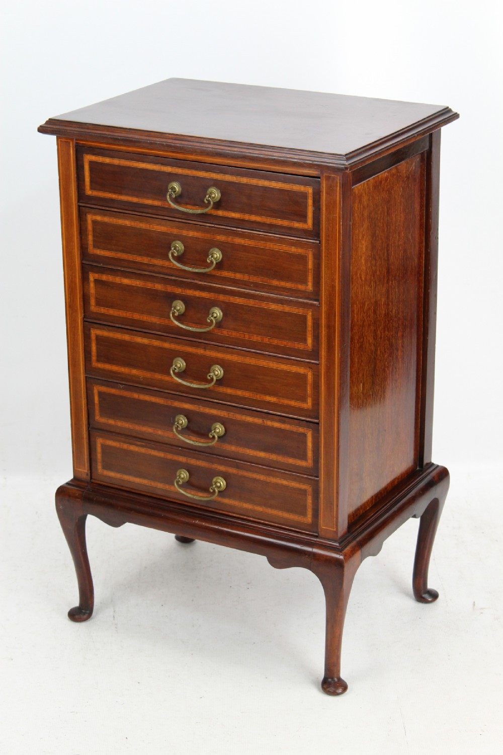 Edwardian Inlaid Mahogany Music Cabinet, George Laird & Son Glasgow