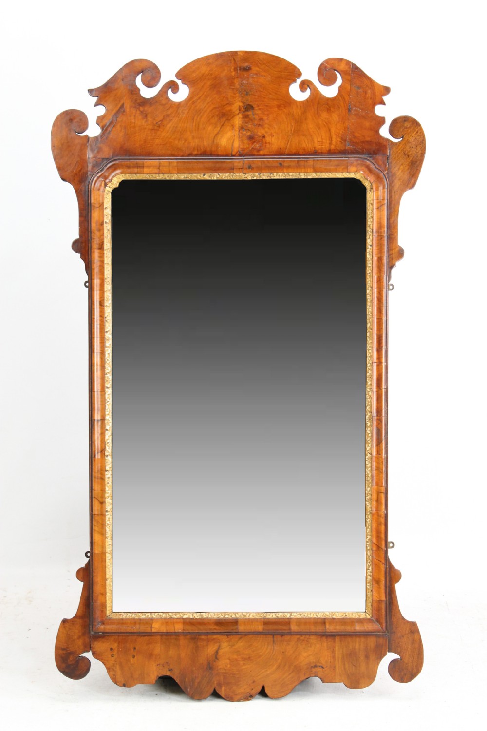 Large Antique George II Walnut Fretwork Pier Mirror Circa 1750