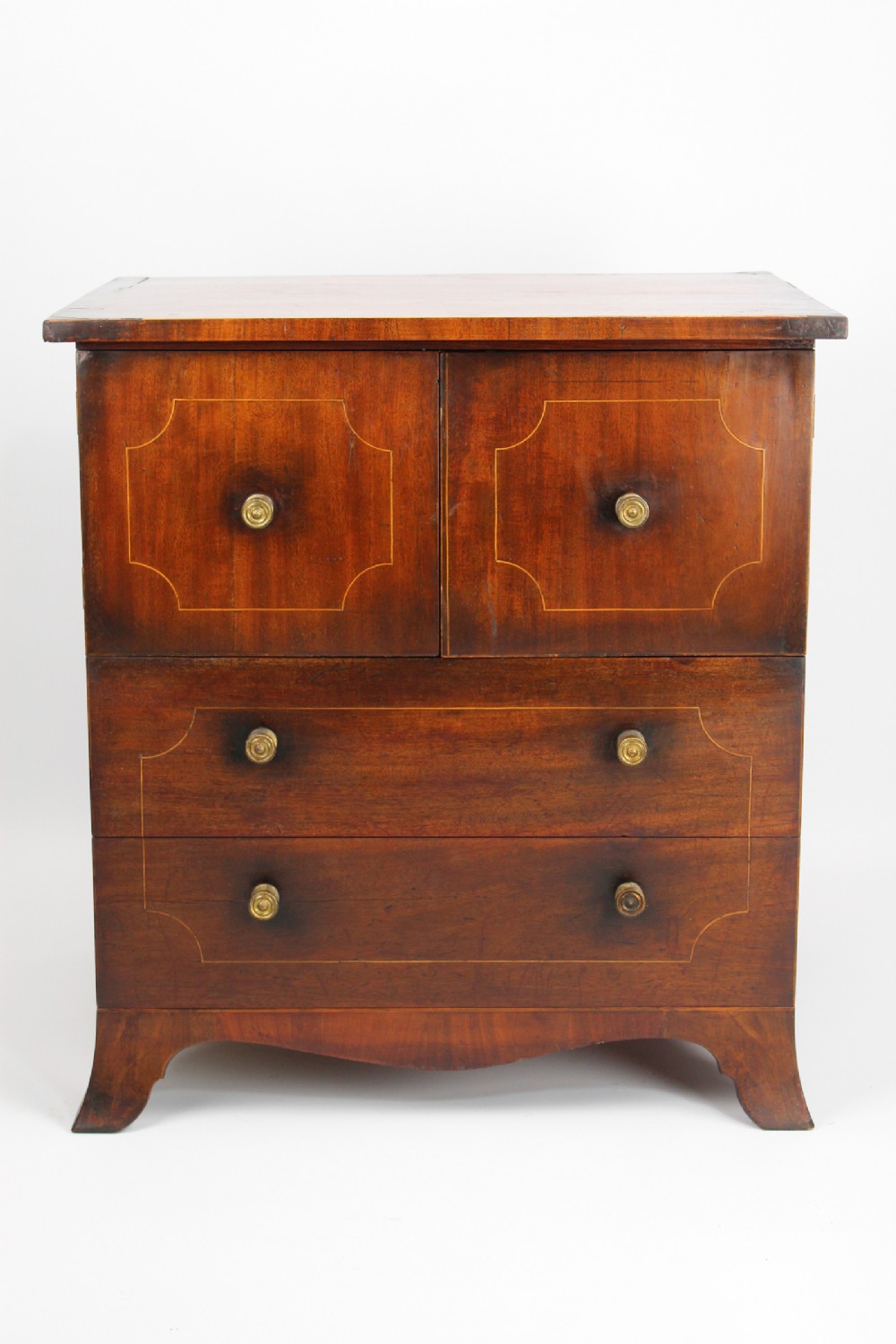 Georgian Mahogany Side Cabinet Bedside Chest of Drawers