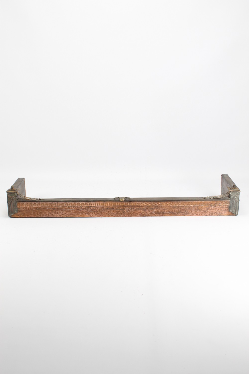 Antique Arts & Crafts Copper & Brass Fire Fender