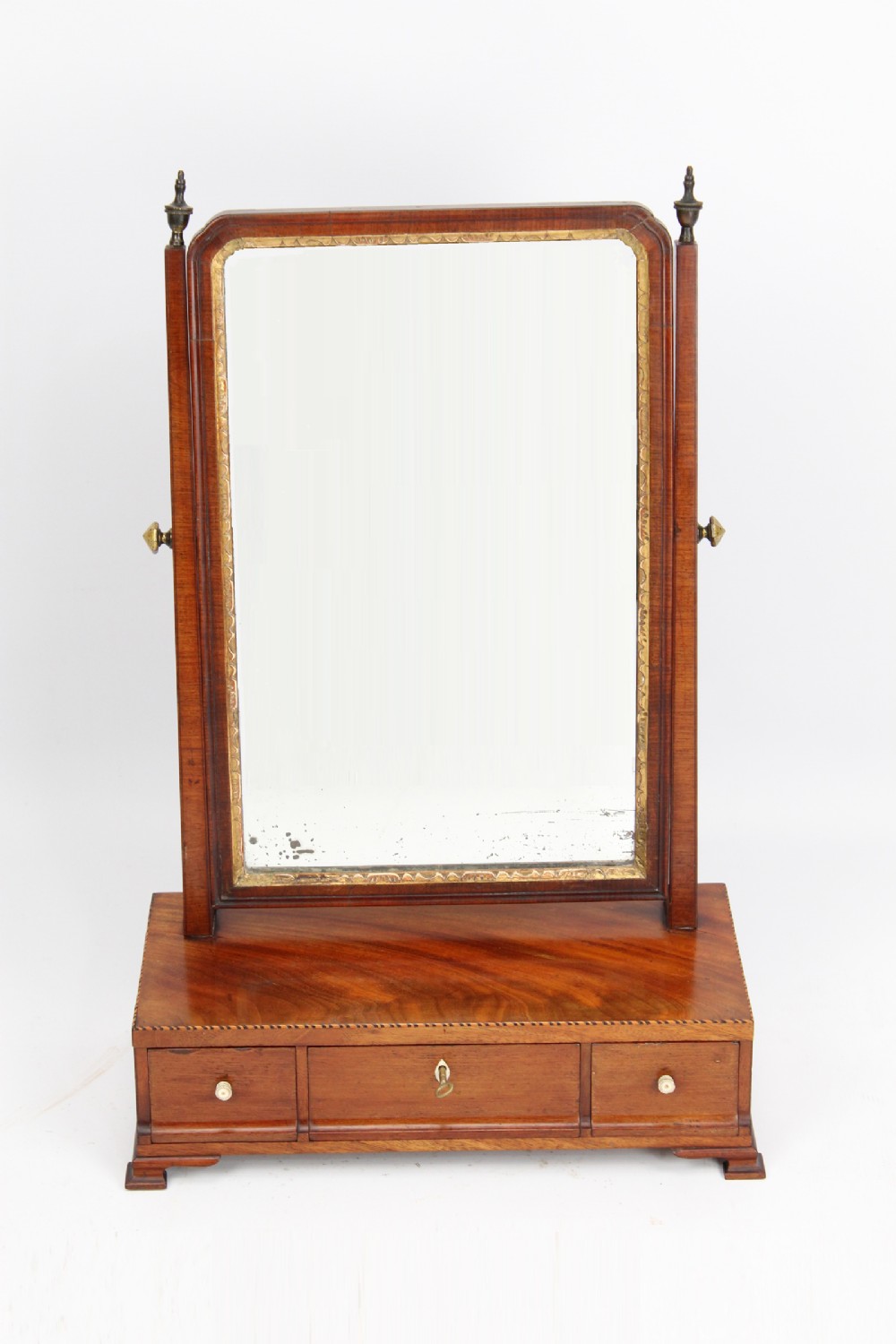 Small Georgian Mahogany Dressing Table Toilet Mirror