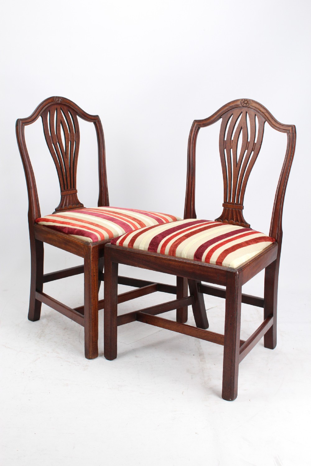Pair 19th Century Mahogany Side Chairs