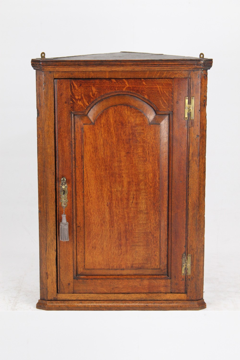 Small Georgian Oak Hanging Corner Cupboard