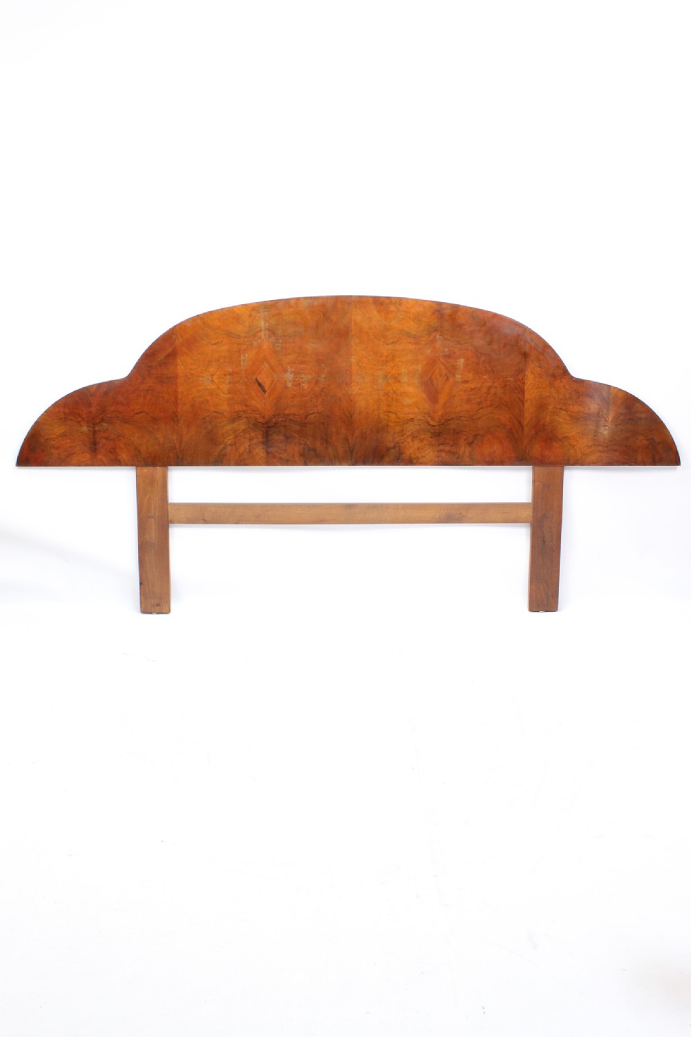 Large Art Deco Walnut Headboard