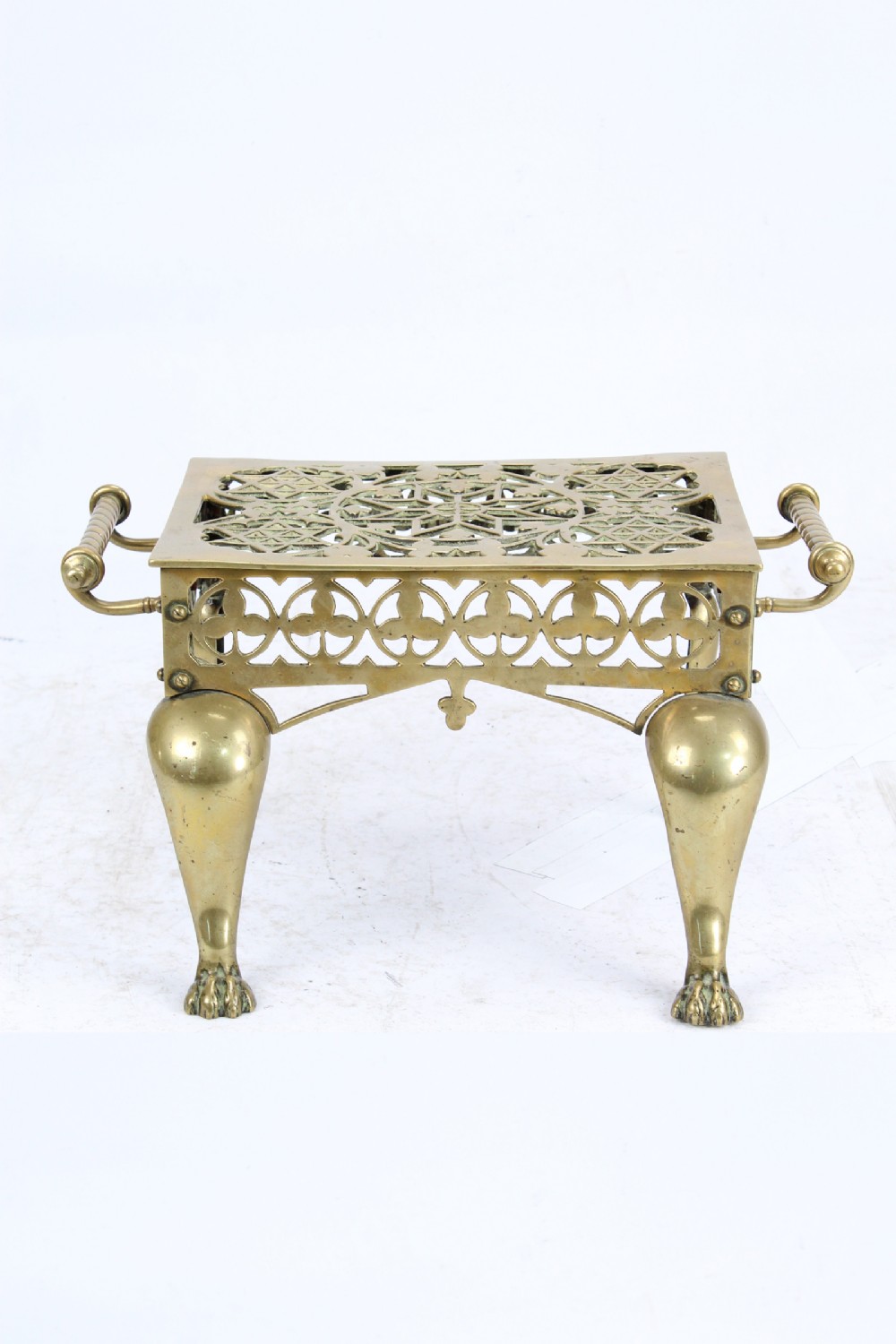 Large Georgian Pierced Brass Footman