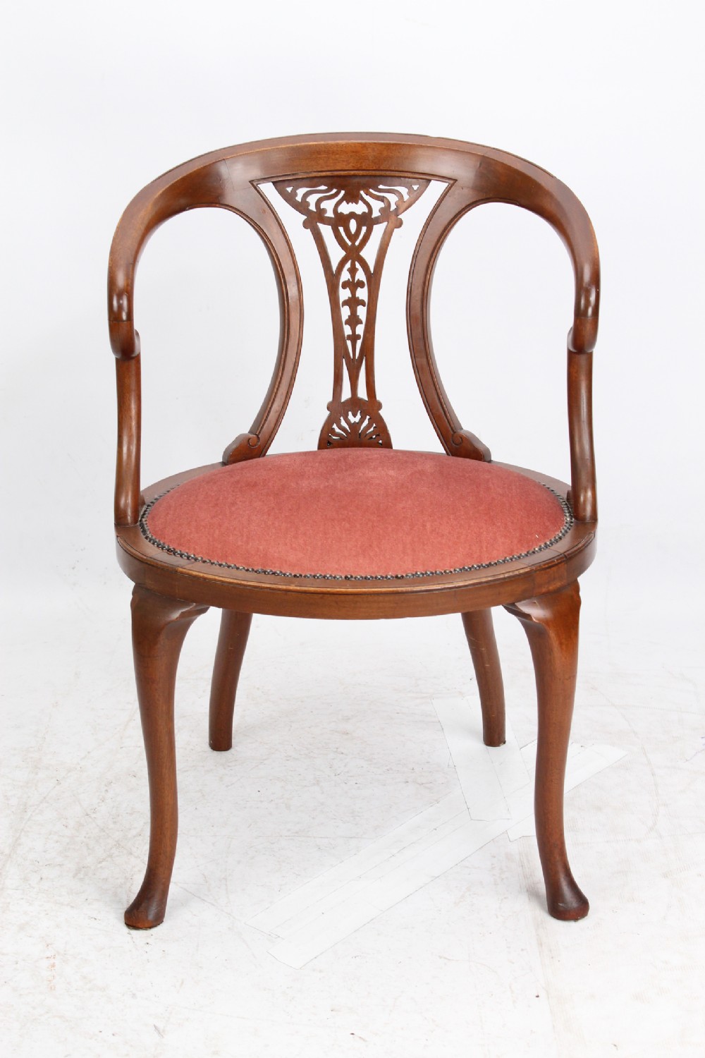 Edwardian Mahogany Tub Chair Armchair
