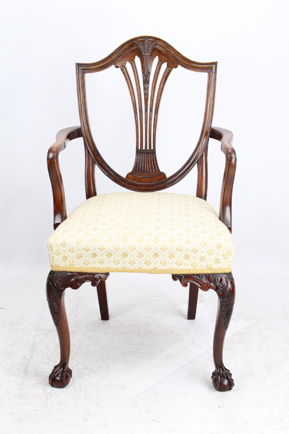 Edwardian Hepplewhite Mahogany Desk Chair Armchair