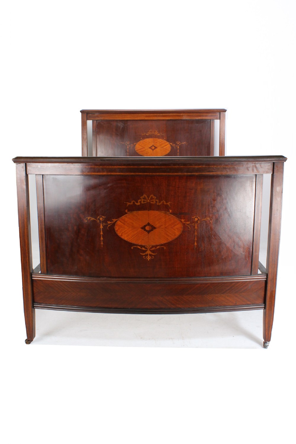 Edwardian Mahogany & Inlaid Double Bed