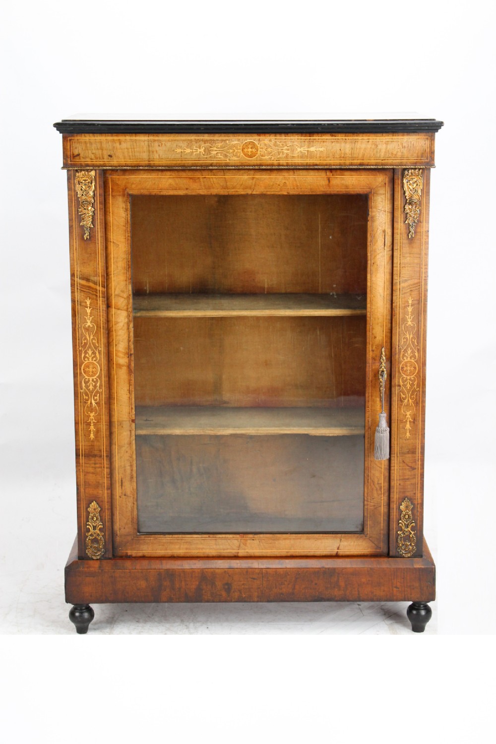 Victorian Walnut Pier Cabinet Bookcase