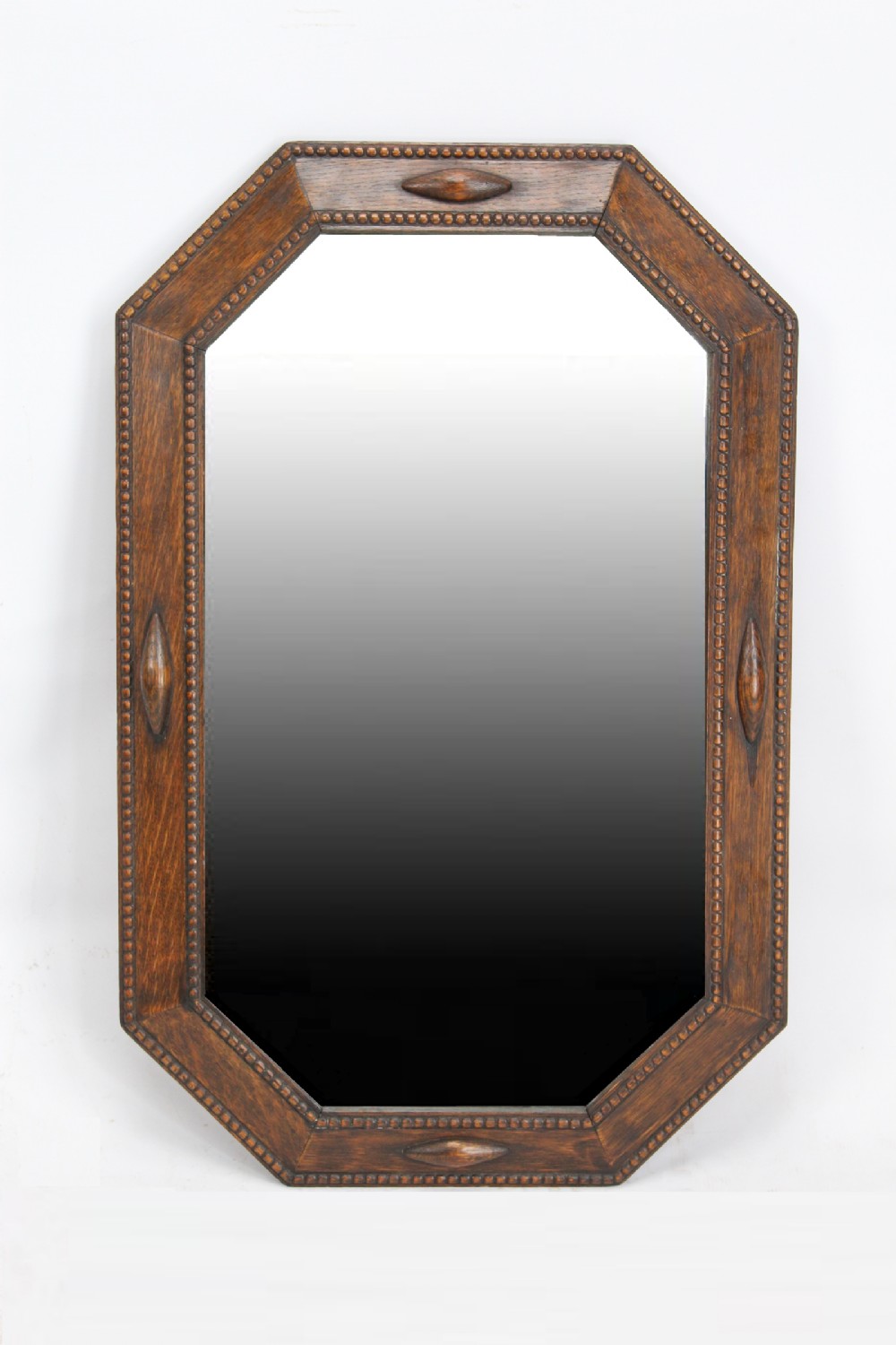 Art Deco Oak Octagonal Mirror
