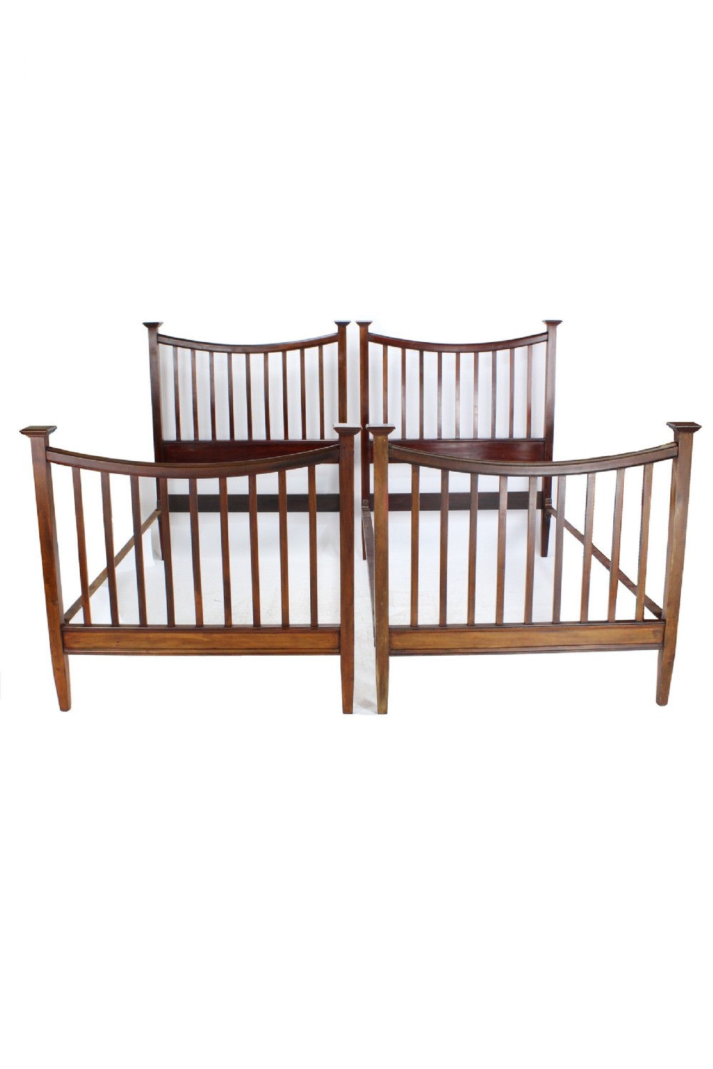 Pair Large Single Edwardian Arts & Crafts Beds