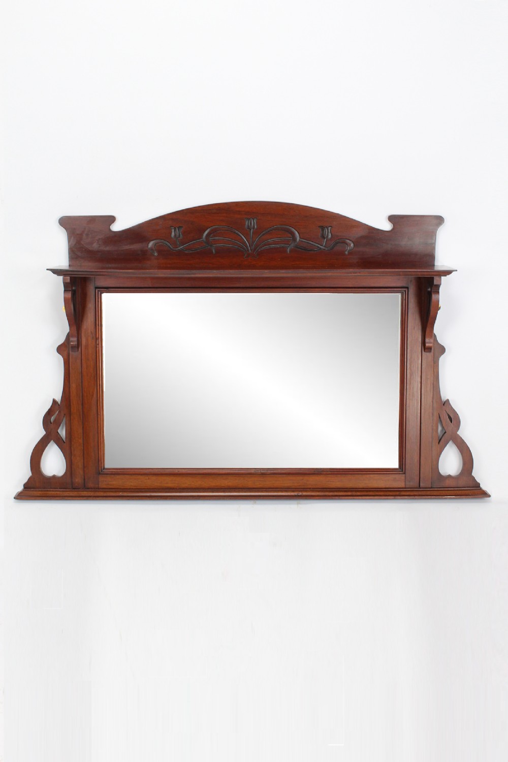 Edwardian Arts & Crafts Overmantle Mirror