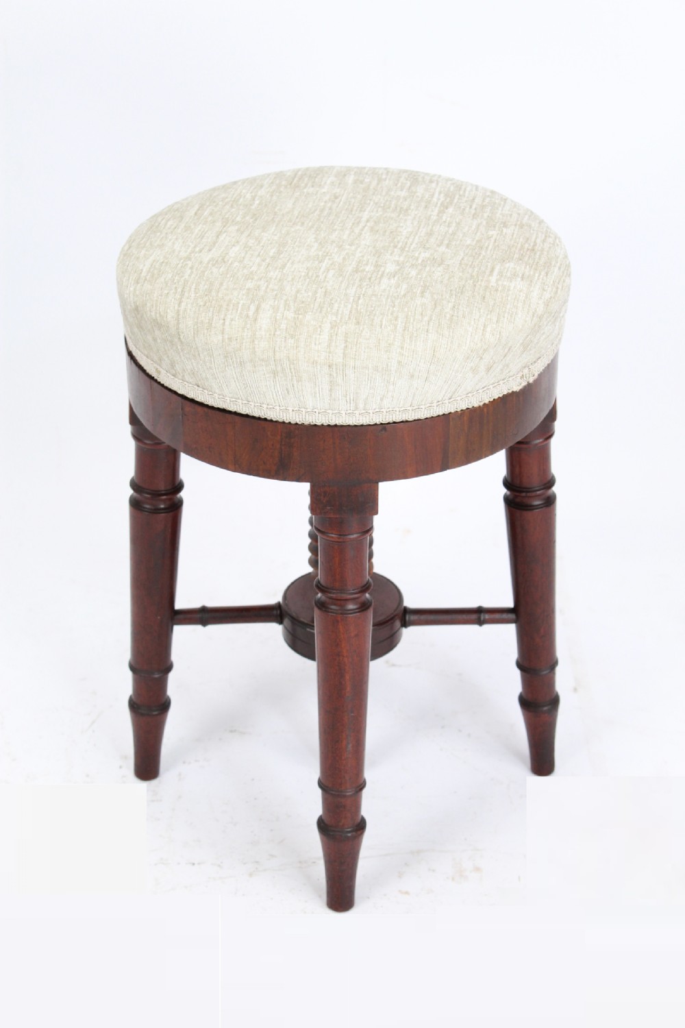 Regency Mahogany Adjustable Piano Stool