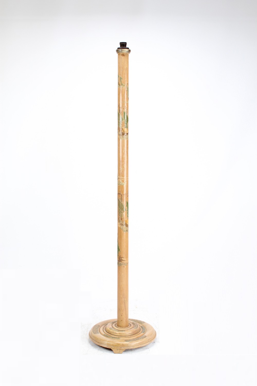 Art Deco Standard Lamp Decorated with Ships