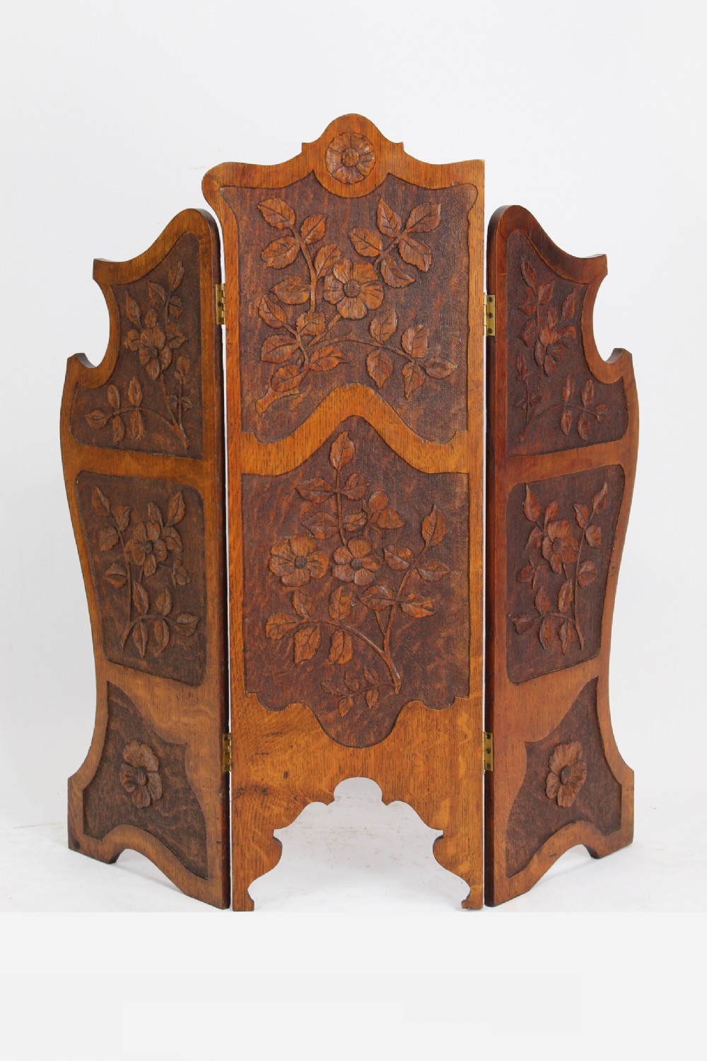 Edwardian Arts & Crafts Oak Fire Screen