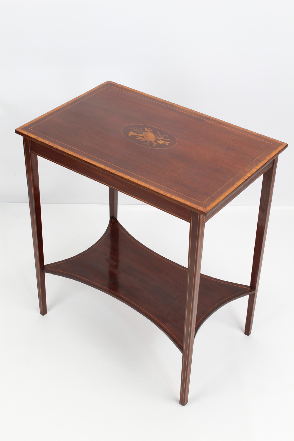 Small Edwardian Inlaid Mahogany Side Table