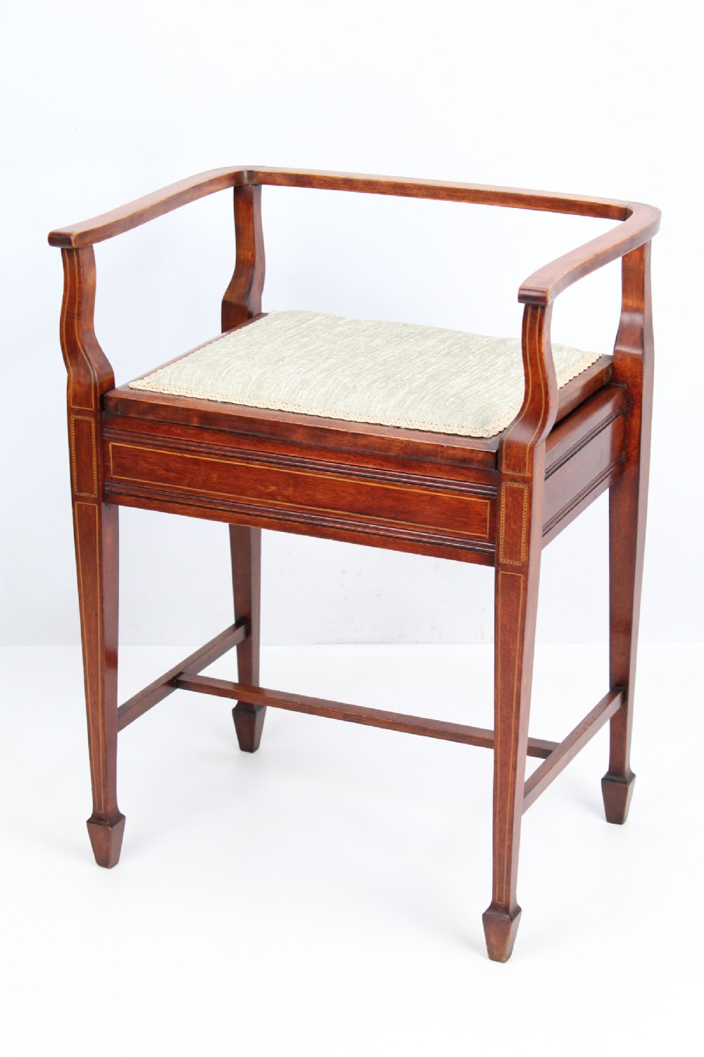 Edwardian Inlaid Piano Stool