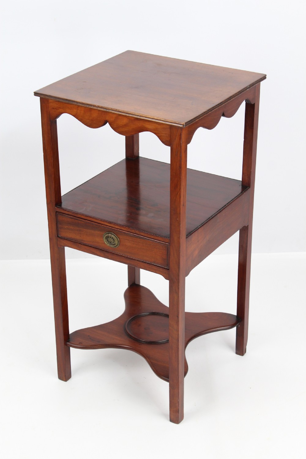 Georgian Mahogany Bedside Table with Drawer