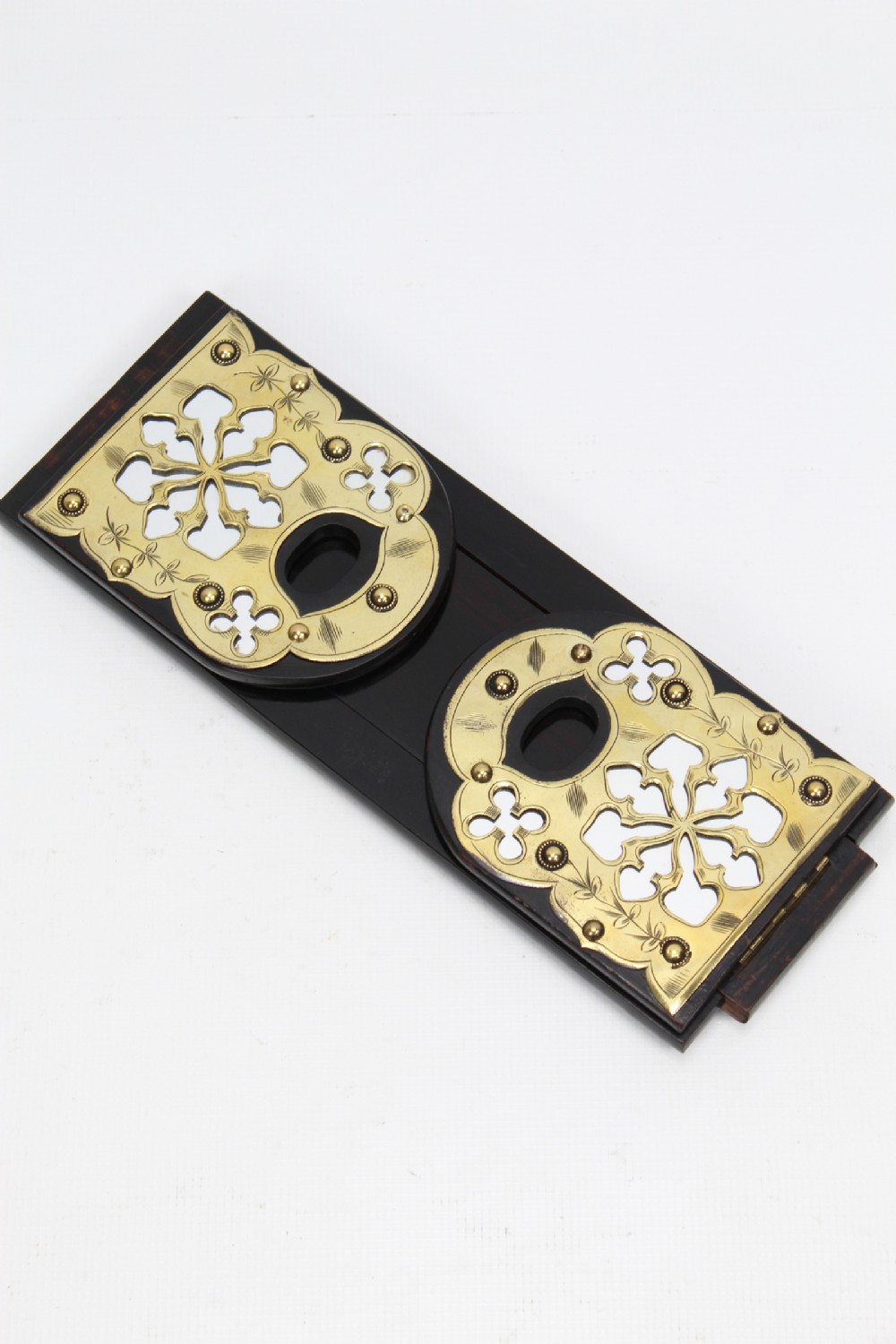 Victorian Extending Brass Bound Book Slide