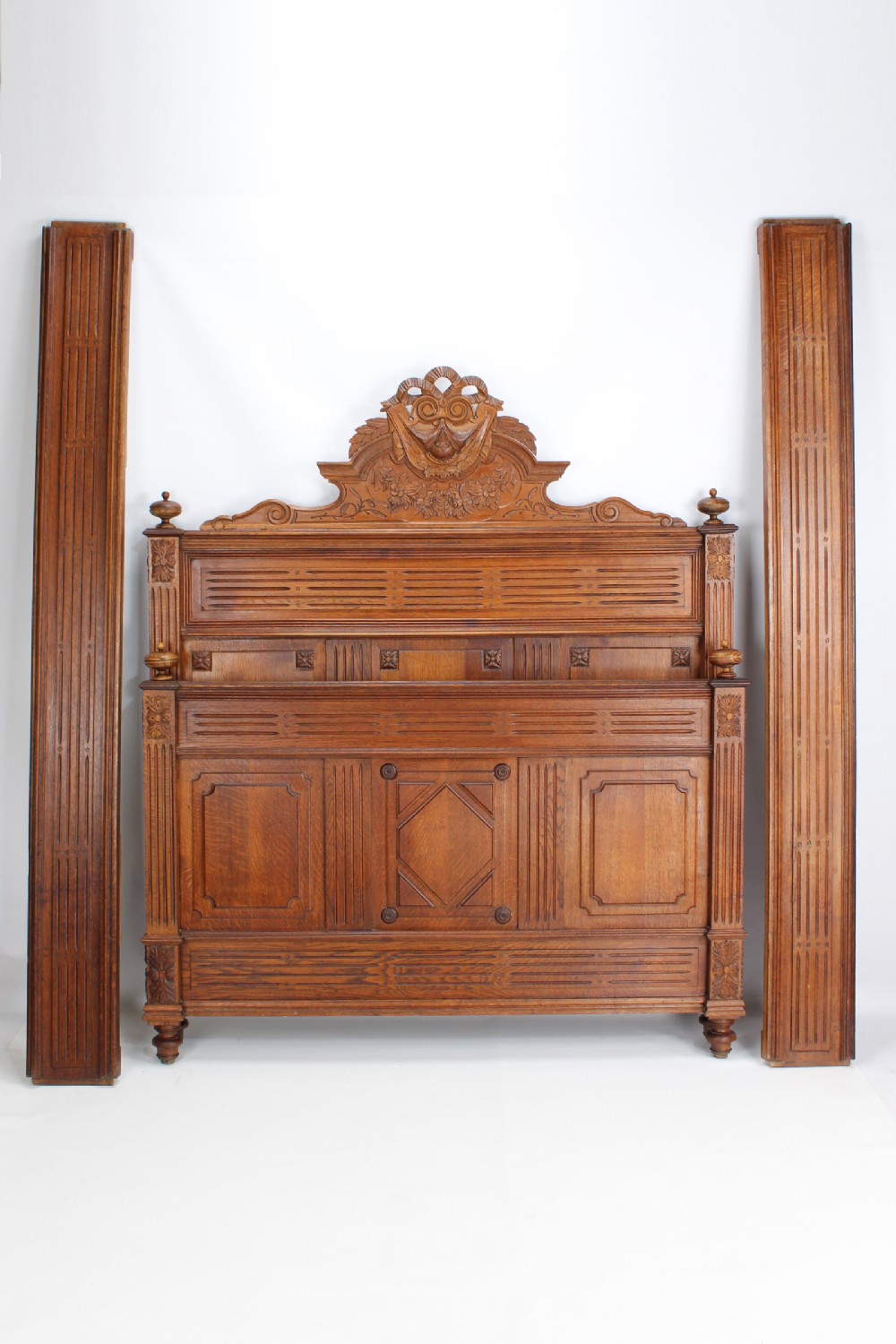 Antique French Oak Double Bed