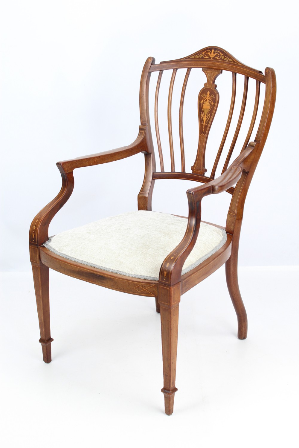 Victorian Inlaid Mahogany Desk Chair