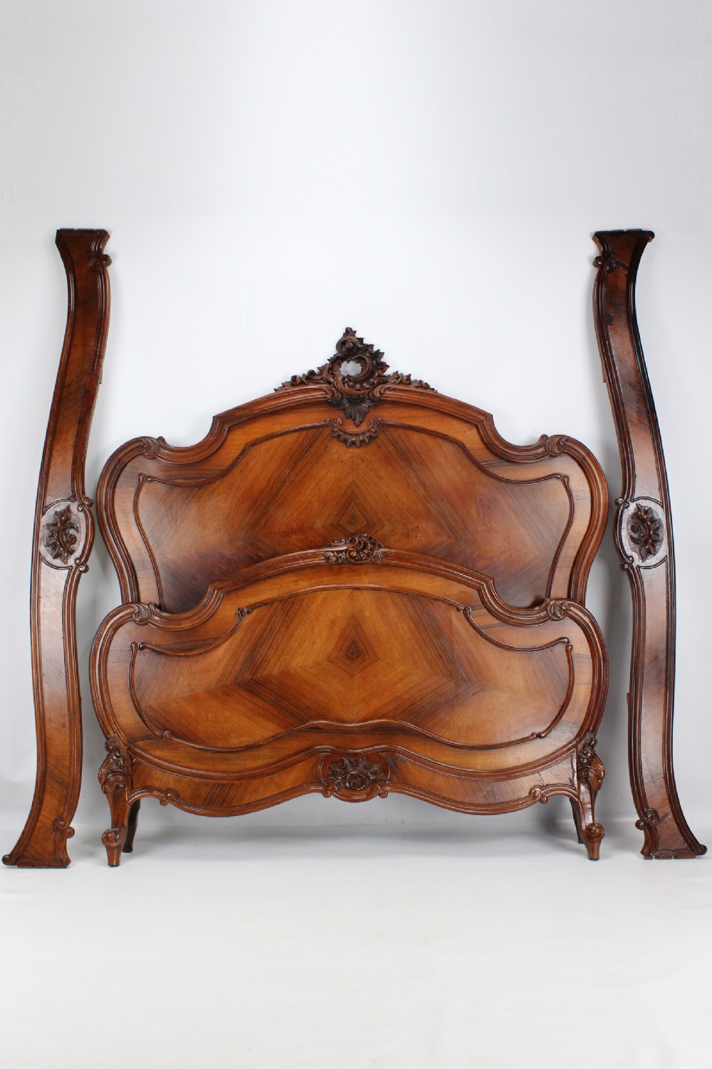 Antique French Kingwood Double Bed in Louis XV Style