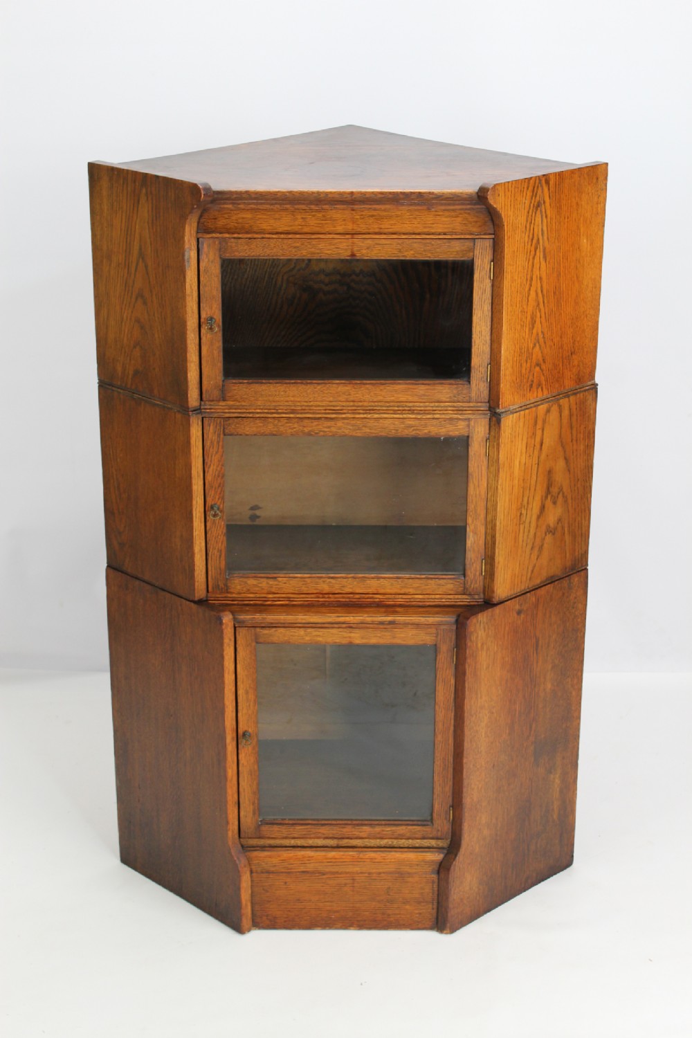 William Baker & Co Oxford Oak Corner Stacking Barristers Bookcase