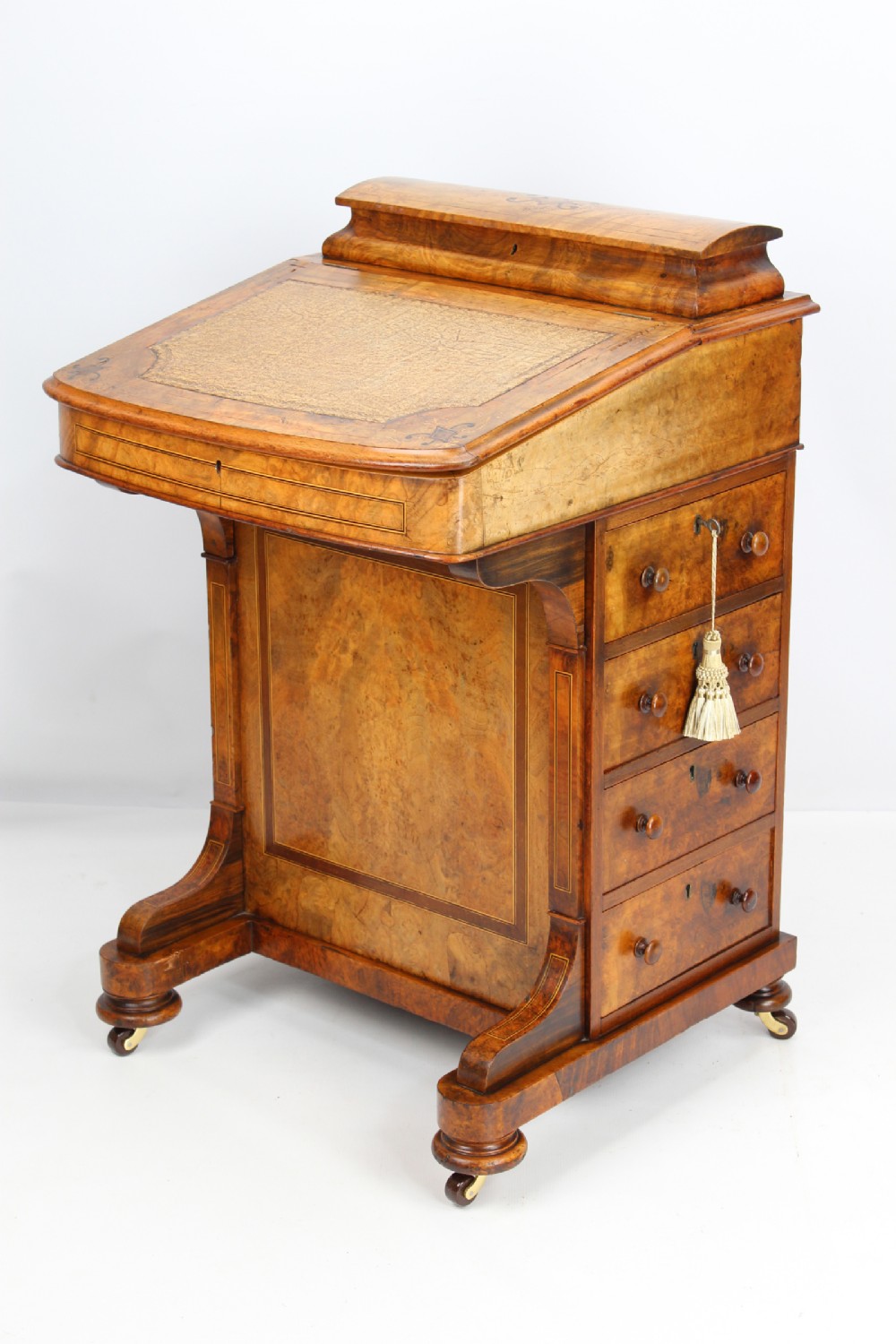 Antique Victorian Walnut Davenport