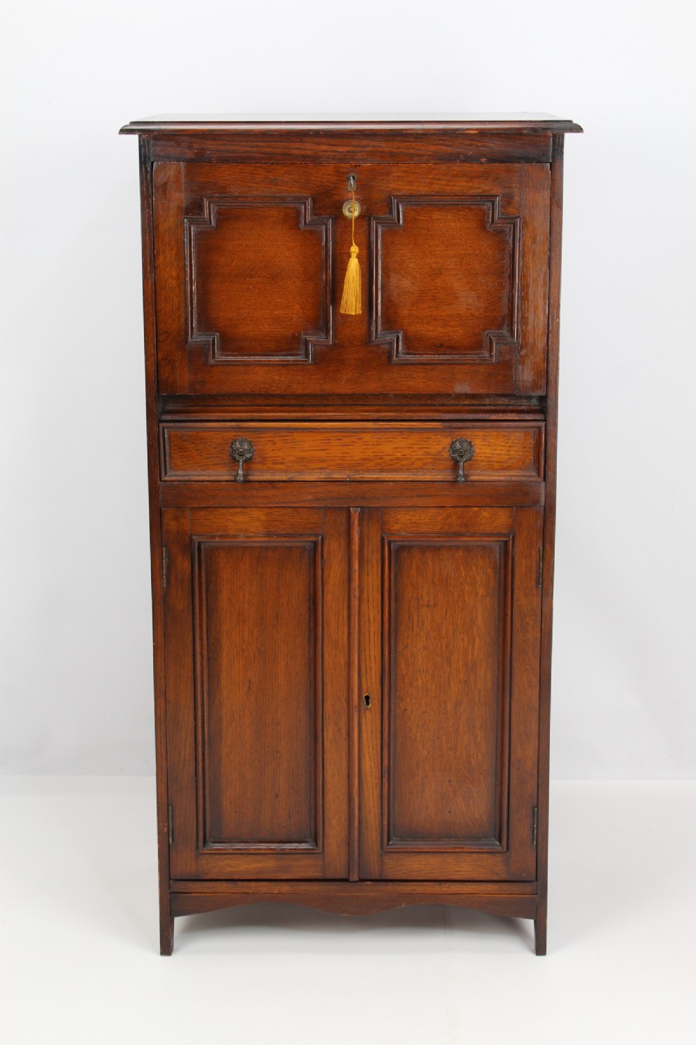 Edwardian Oak Hall Bureau