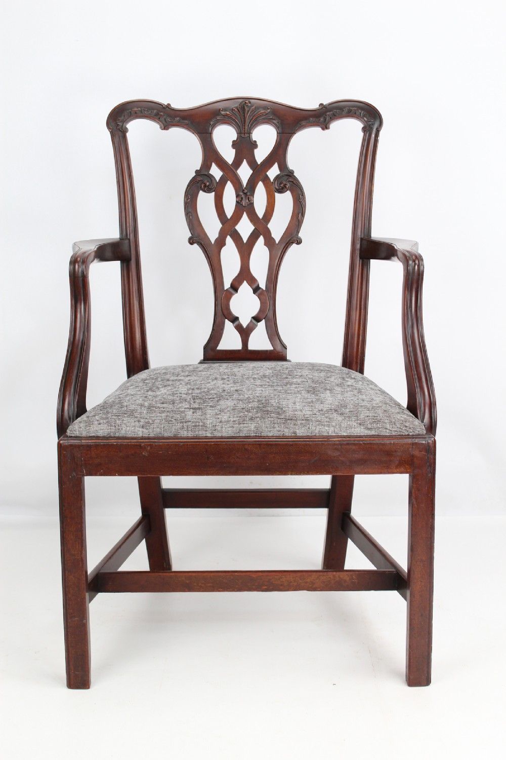 Victorian Mahogany “Chippendale” Desk Chair with Gillows Label